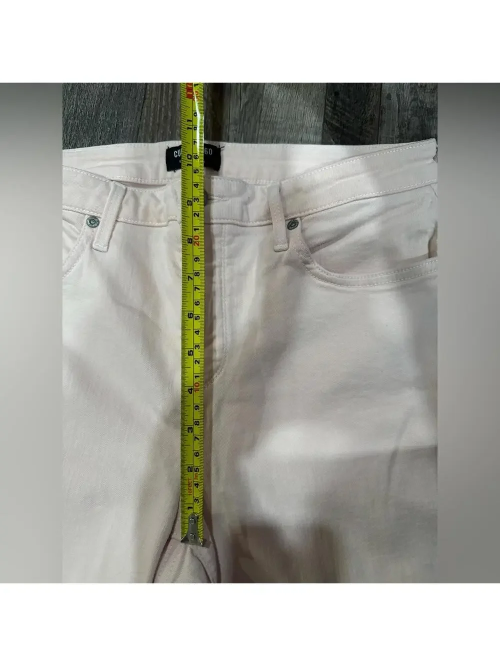 NYDJ Curves 360 Pastel Pink Slim Straight Stretch Ankle Length Jeans- Size 8 - Picture 7 of 8